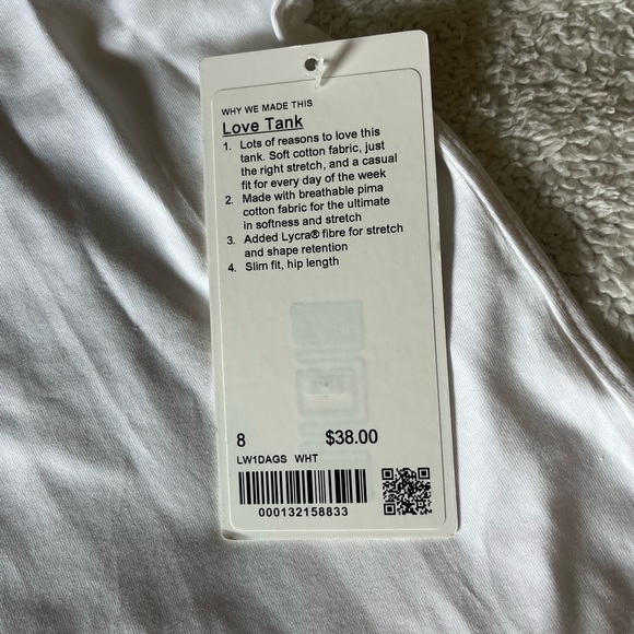 🤍NWT🤍 Lululemon Tank Size 8 - Picture 4 of 4